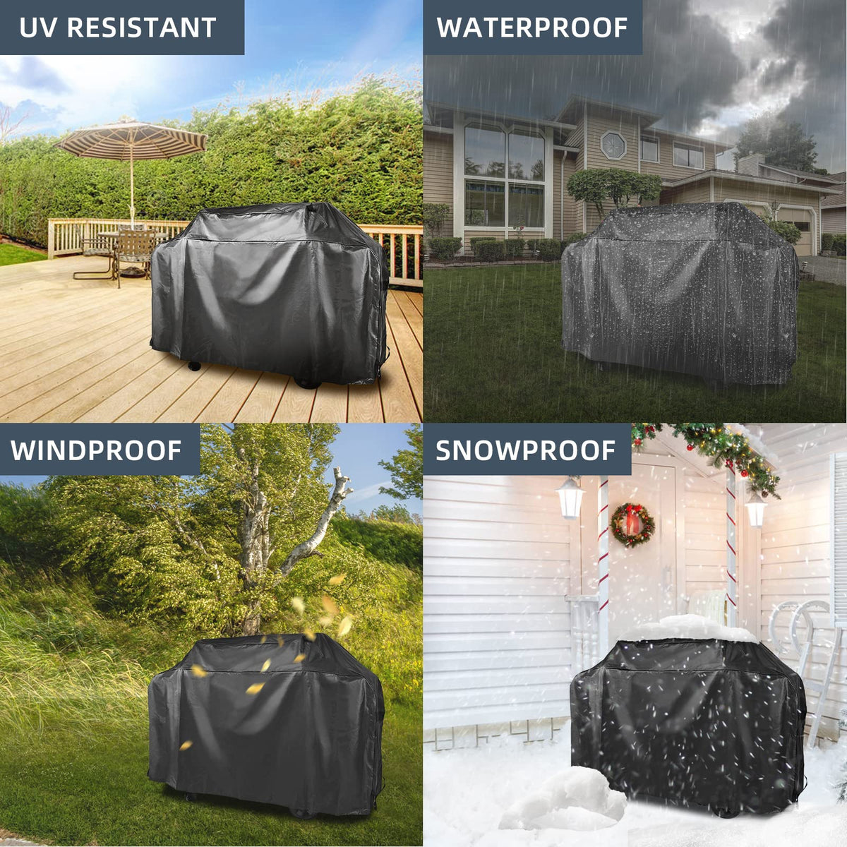 KPT BBQ Cover durable top edge and weather-ready protection for outdoor use.