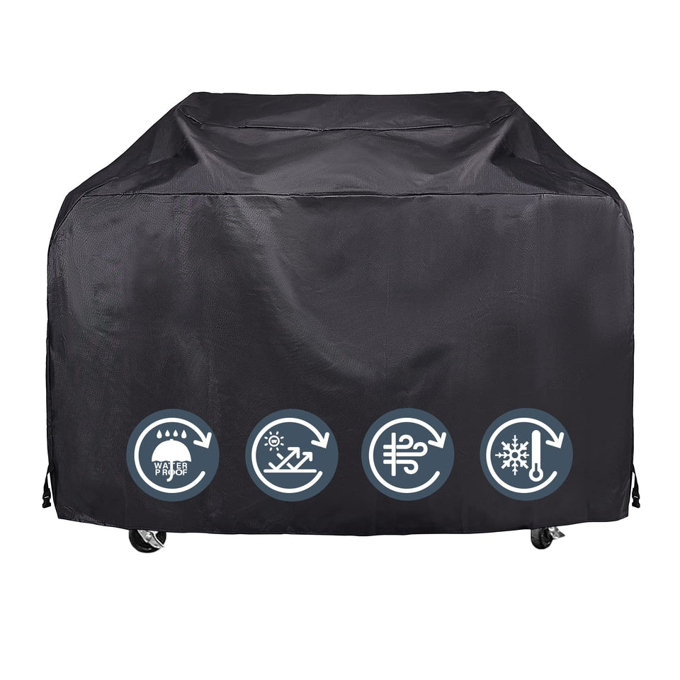 KPT BBQ Cover universal fit 60-68in shields grills from rain and sun.
