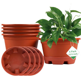 KPUVX 5-pack plant pots with durable construction for long-lasting indoor and outdoor use.