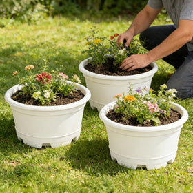 KPUVX 10.5-inch pot, size range highlight for small to medium plants.