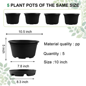 KPUVX plant pot trays included to catch overflow