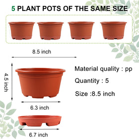 KPUVX planters in red, brown, and black for modern decor