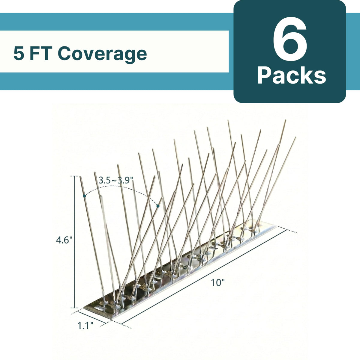KraAra bird spikes on window sill protect against droppings and mess.