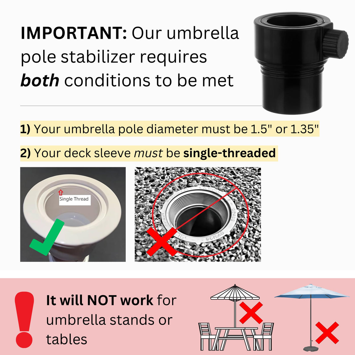 Kraemer Plastics stabilizer 3" tall profile for durability