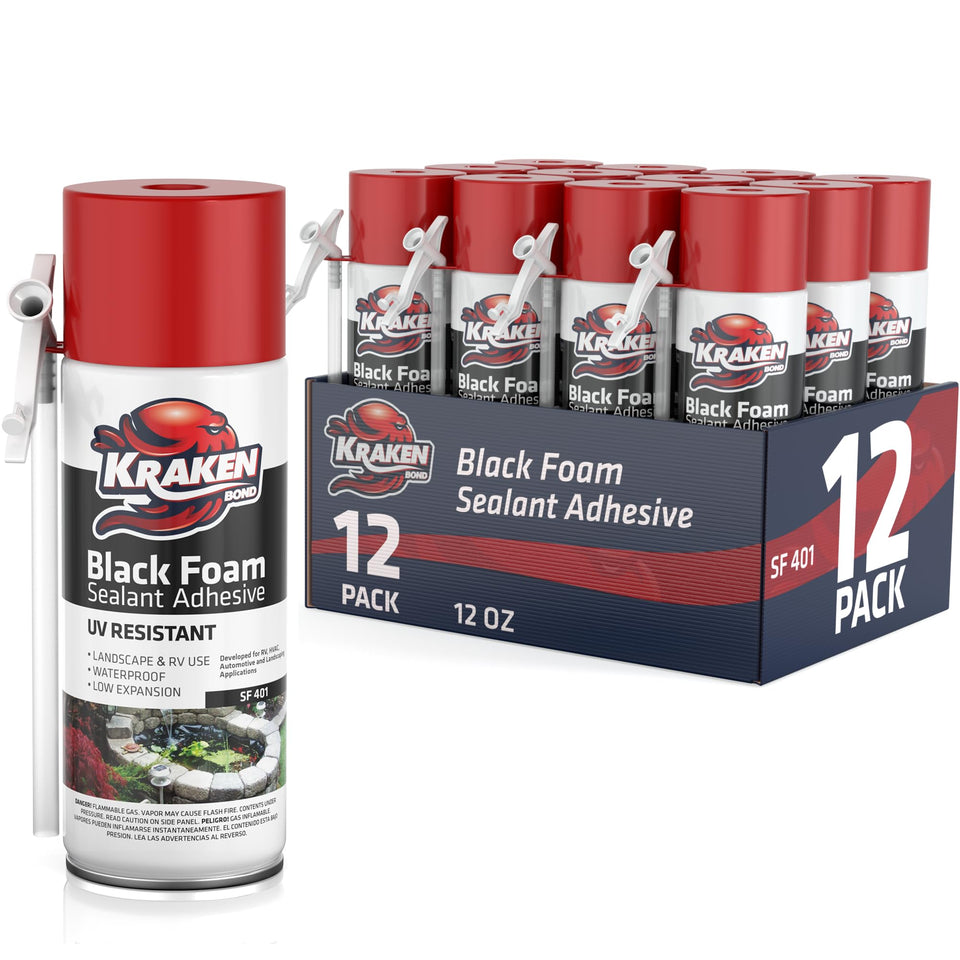 Kraken Bond Black Foam bottle pour for precise, discreet sealing in landscapes.