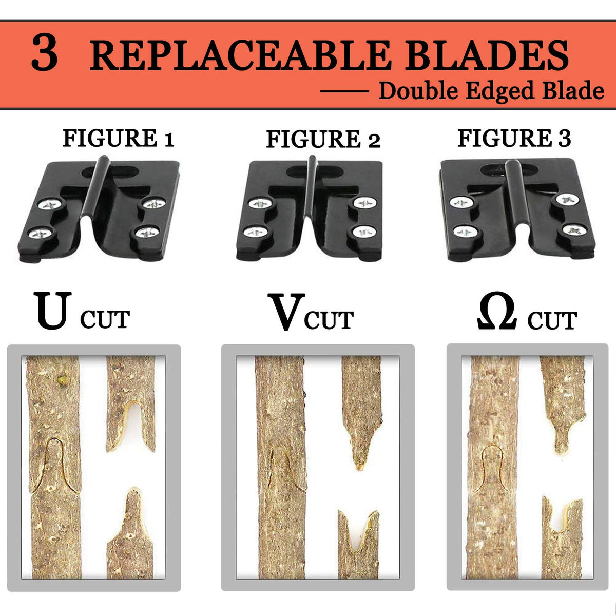 Durable ABS handle on KREWEY grafting tool provides comfortable grip.