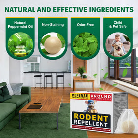 Kriooxluue peppermint mouse repellent ball in closets provides natural pest protection.