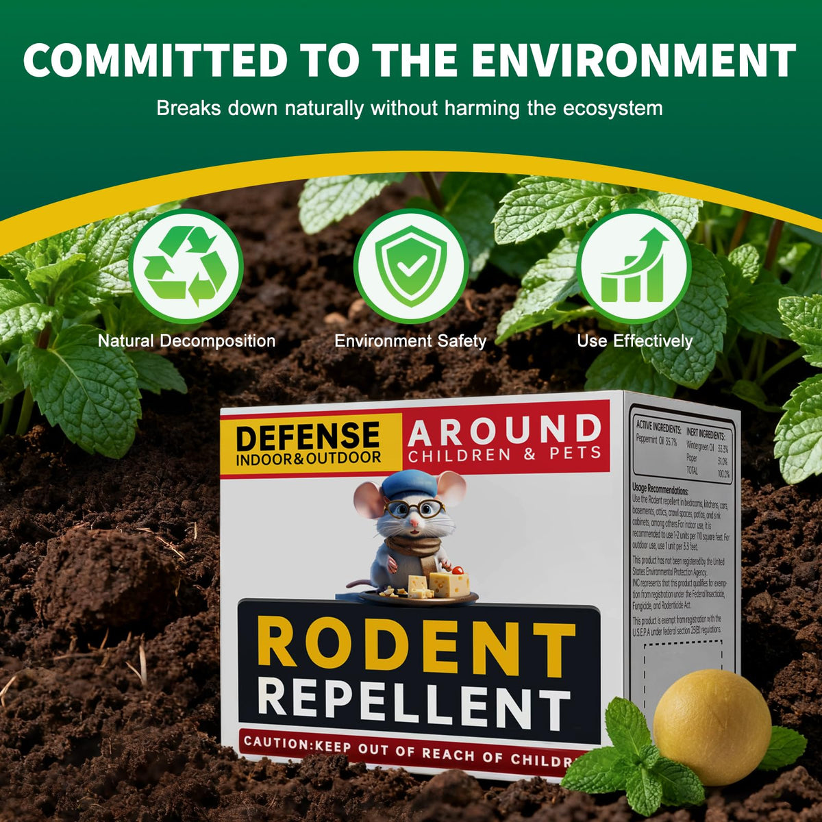Kriooxluue peppermint rodent deterrent ball for vehicles reduces gnawing risk.