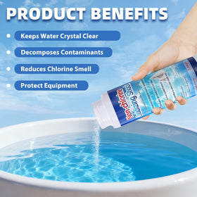 Kriooxluue spa water clarity visual suggesting clearer water after treatment.