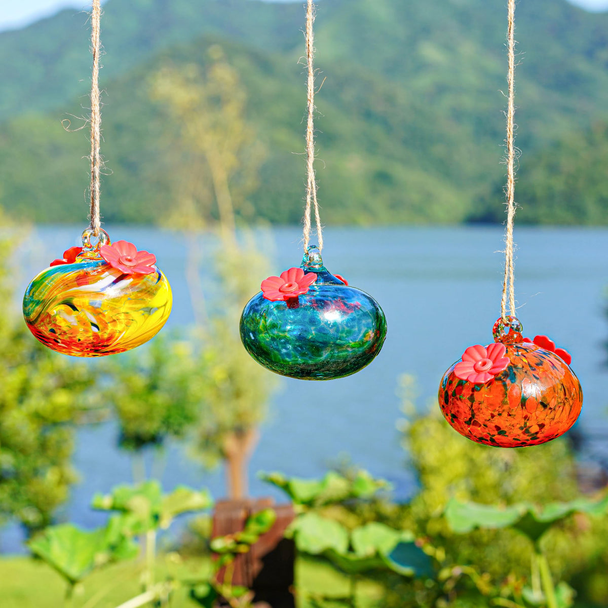 KRISININE outdoor decor hummingbird feeder enhances gardens and windows.