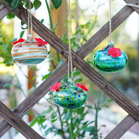 KRISININE outdoor-hummingbird-feeder doubles as garden decor for balconies and yards.
