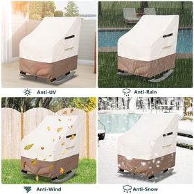 Krismile handles simplify fitting and removal of the chair cover.