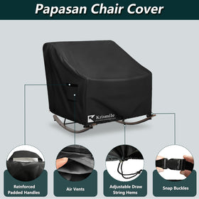 Krismile papasan chair cover with split zipper for easy, secure fitting.