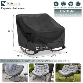 Krismile cover highlights waterproof coating protecting from rain and sun exposure.