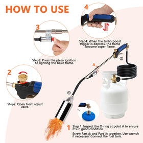 Krismose torch flame adjustment for precise heat