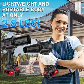 Krodrch leaf blower used for patio and yard debris.