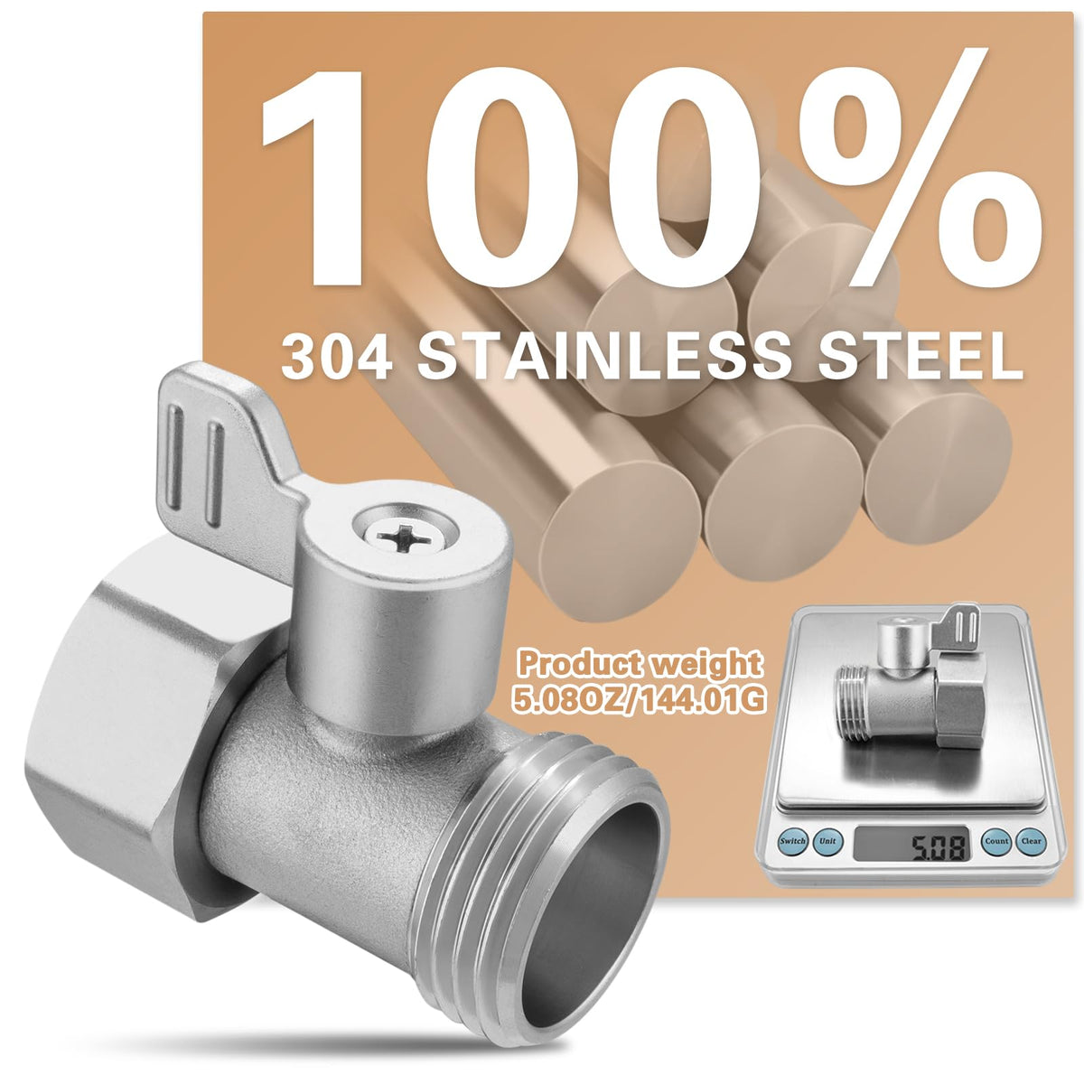 Kruuvax 90-degree swivel valve—smooth flow control.