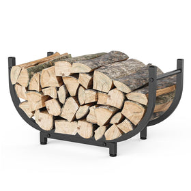 KRZKRZ firewood rack 30in front view for sturdy indoor outdoor storage.
