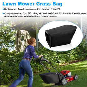 Kscjdg 22-inch recycler bag captures grass under deck with tear-resistant polyester