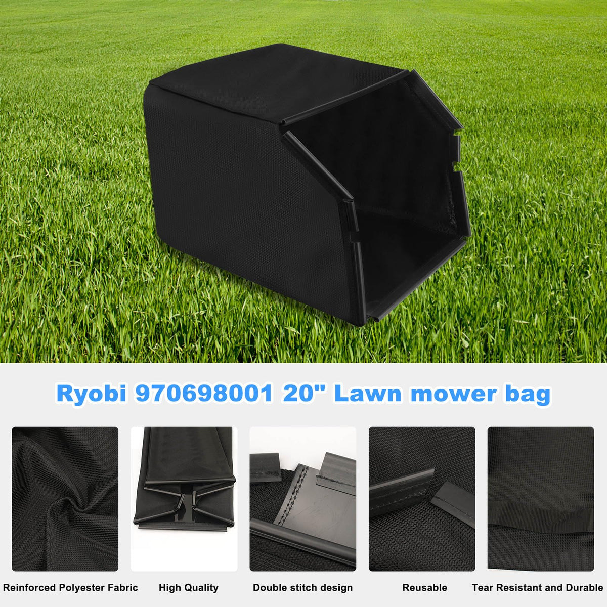 Kscjdg 970698001 grass bag under-deck area catching clippings