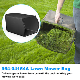 Kscjdg grass bag under the mower deck collects clippings during mowing.
