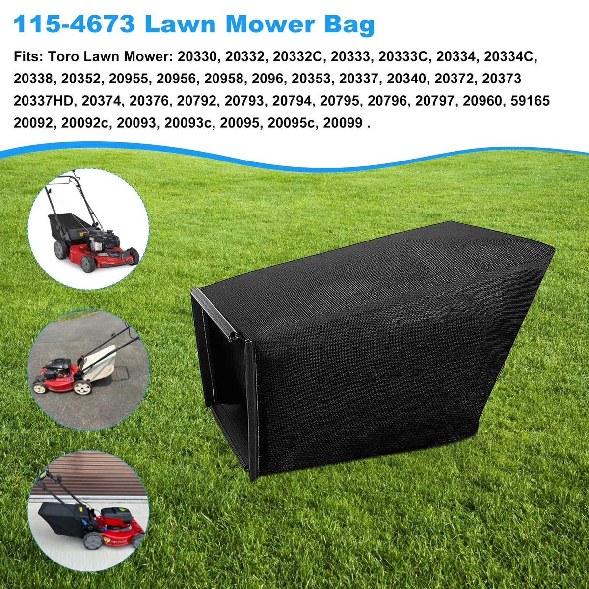 Kscjdg Toro 59312 bag kit fits multiple mowers for simple replacement