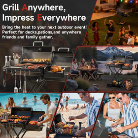 kscocinaBBQ waterproof cover protects the grill from rain and dust