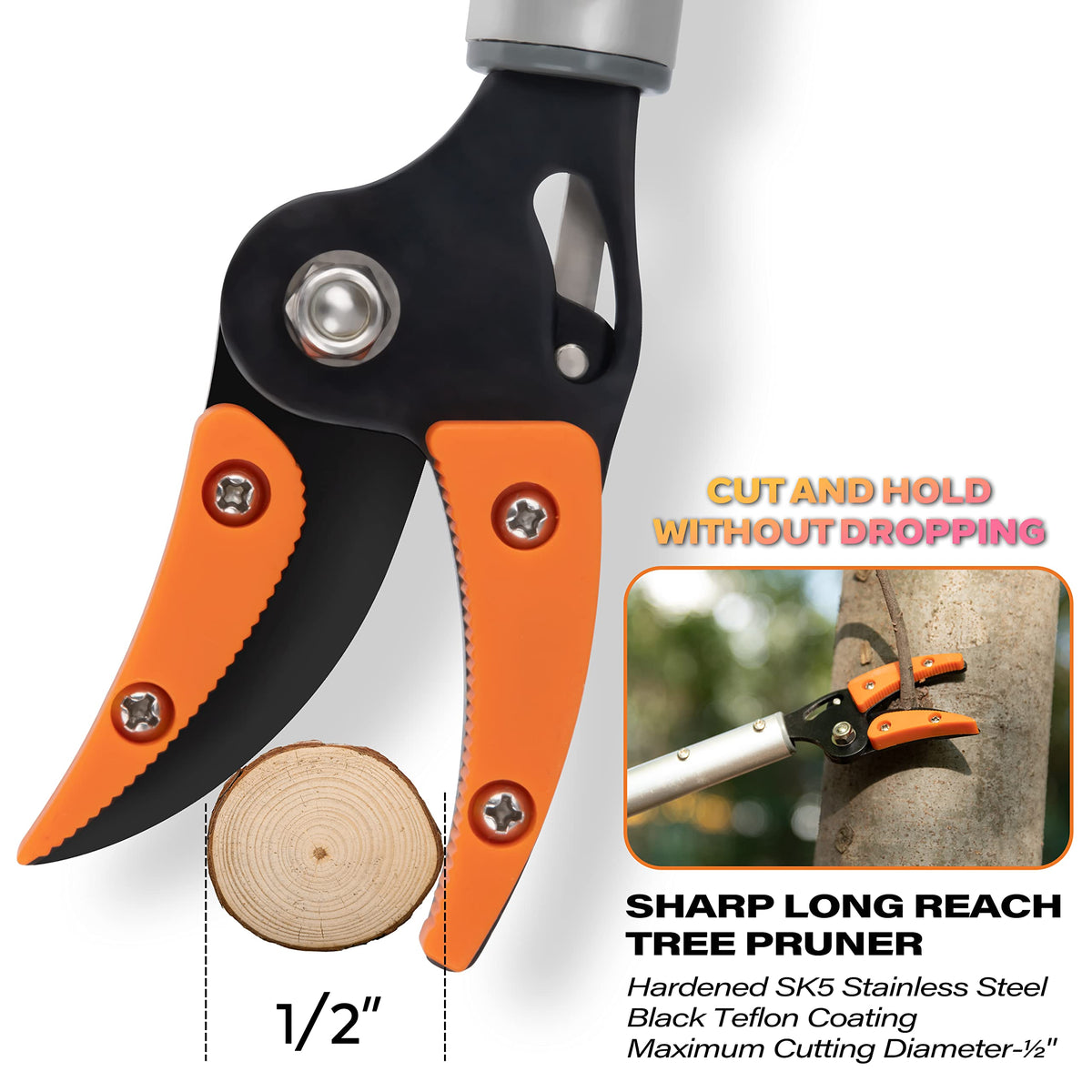 KSEIBI 143010 1/4 inch max cut ideal for precise pruning of small stems.