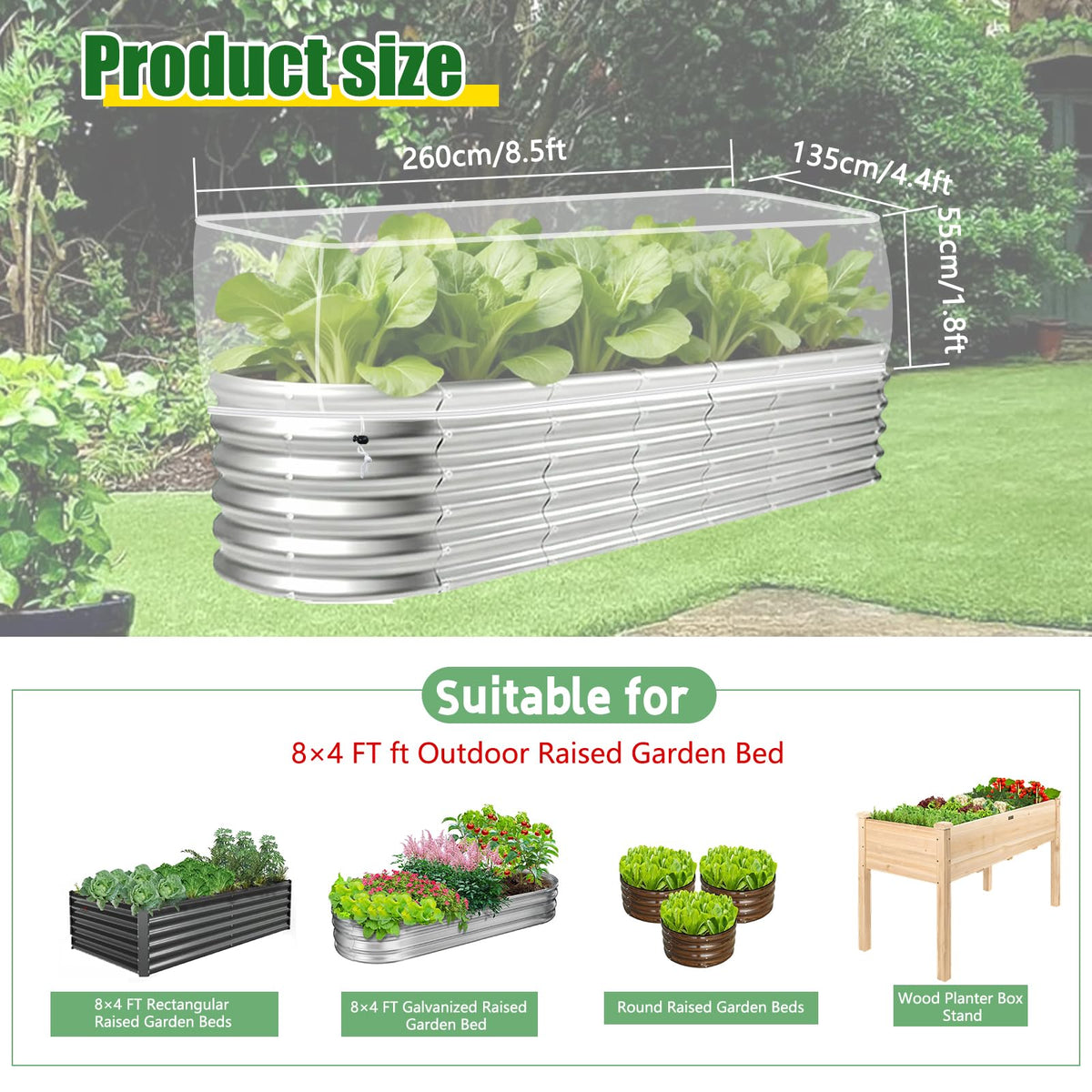 KSFTWUSOL fine mesh 0.04 inch blocks insects while letting sunlight reach plants.