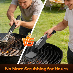 KSNLM 3600mAh battery grill brush for up to four hours of cleaning
