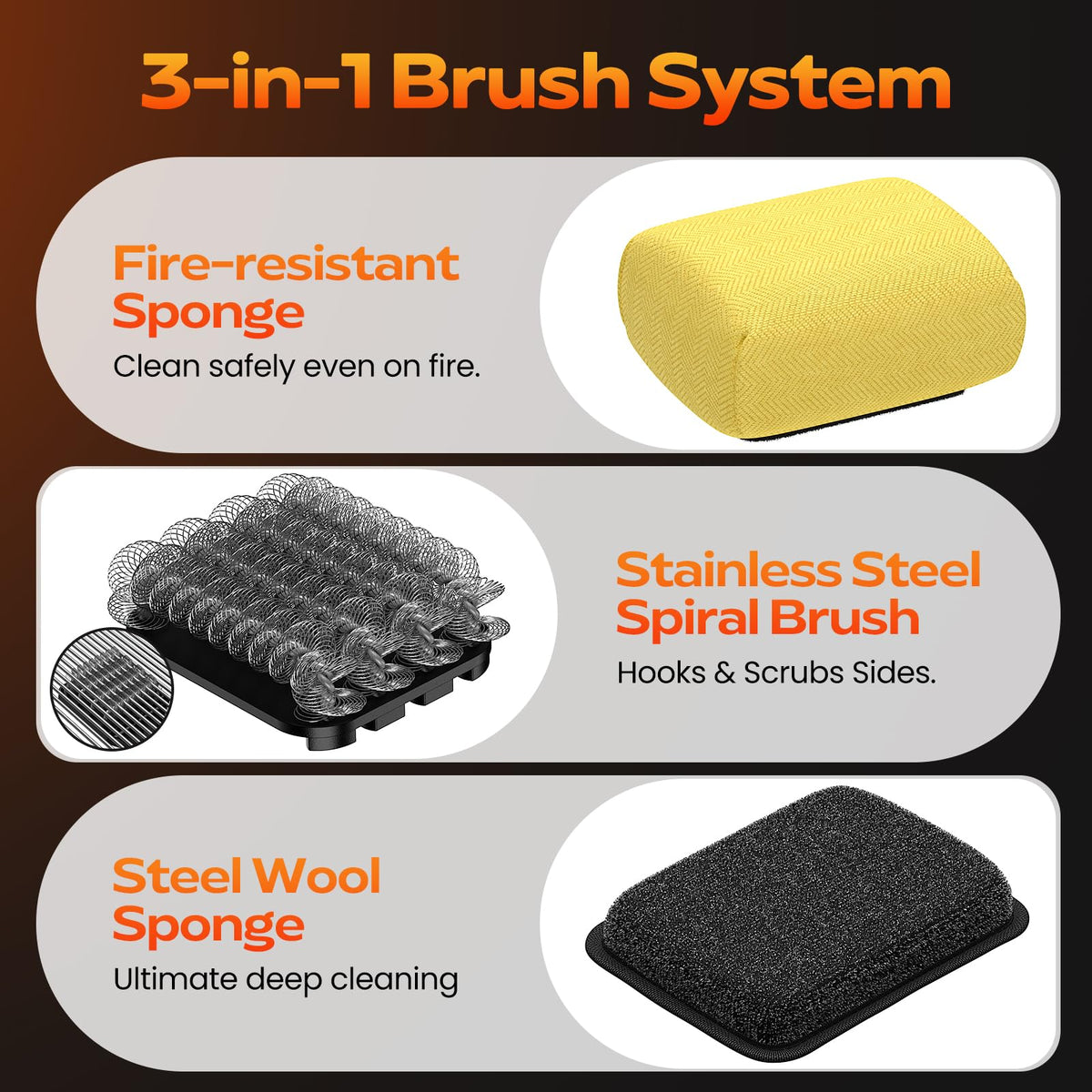 KSNLM outdoor grill cleaning kit designed for backyard cooks