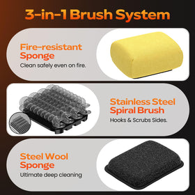 KSNLM outdoor grill cleaning kit designed for backyard cooks