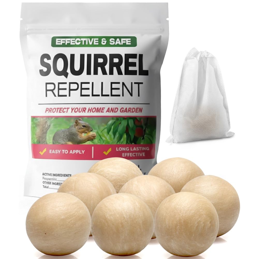 KsopoG Squirrel Repellent outdoor balls 8-pack protecting your yard.