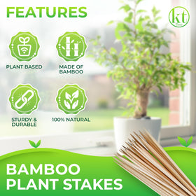 KT Deals 18-inch bamboo stake suitable for indoor and outdoor use