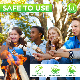 KT Deals natural bamboo sticks for barbecue, camping, and crafts.