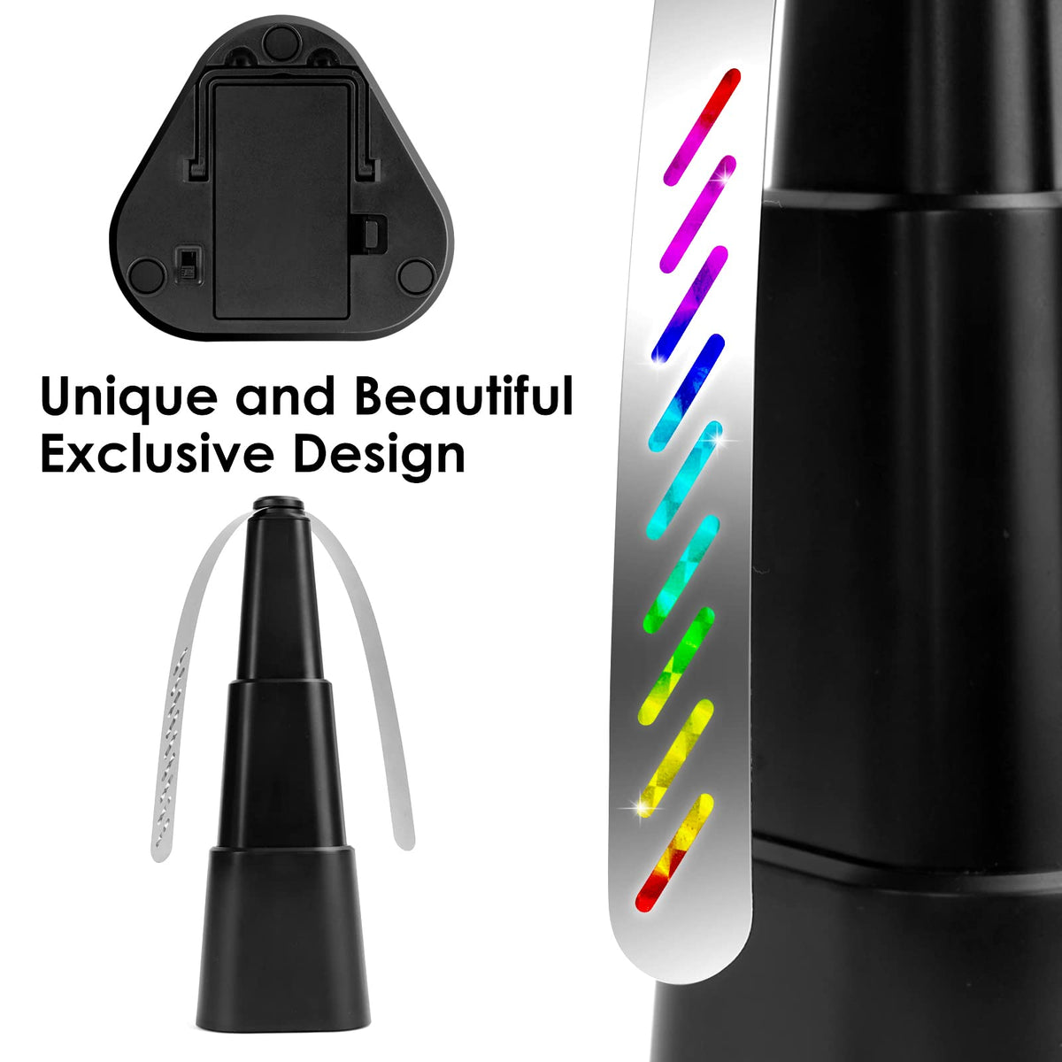 KTDRJN Fly Fans blade close-up shows soft-touch safety design for kids.