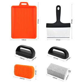 KTUOPEE Griddle Cleaning Kit grill bricks help lift tough residue.
