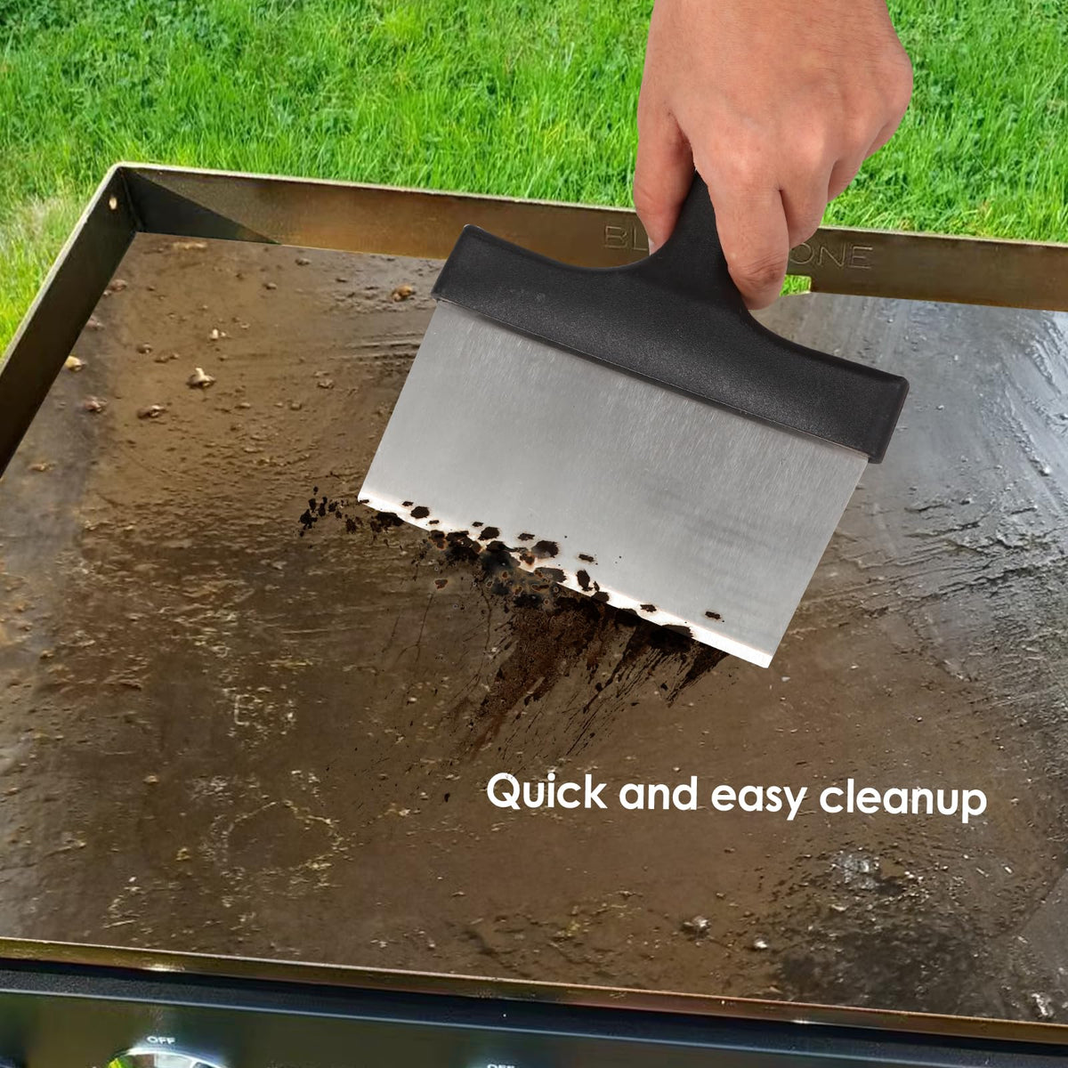 KTUOPEE Scouring pads with handle provide heat-resistant cleaning control.