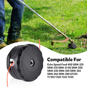 KTWT straight shaft design trimmer head showcased for simple use.