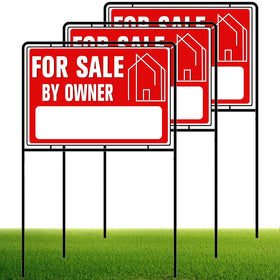 Kuco 30-inch yard sign with stakes for easy visibility.