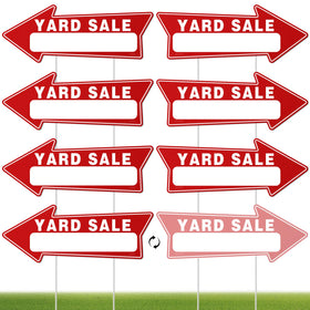 Kuco yard sale signs 7-pack with stakes for quick outdoor setup and clear directions