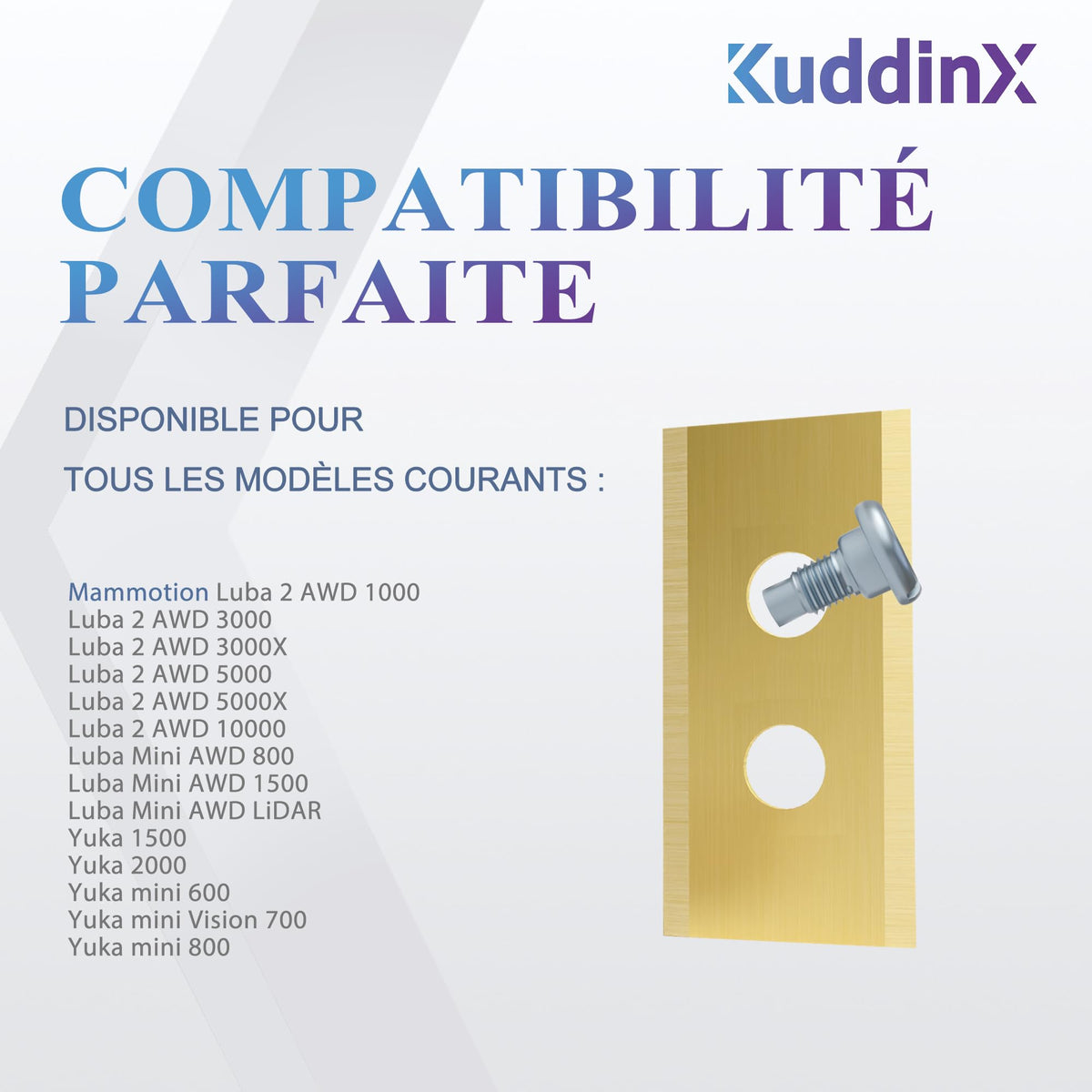 KuddinX Kidding 0-9mm thick blade designed for longer-lasting mowing.