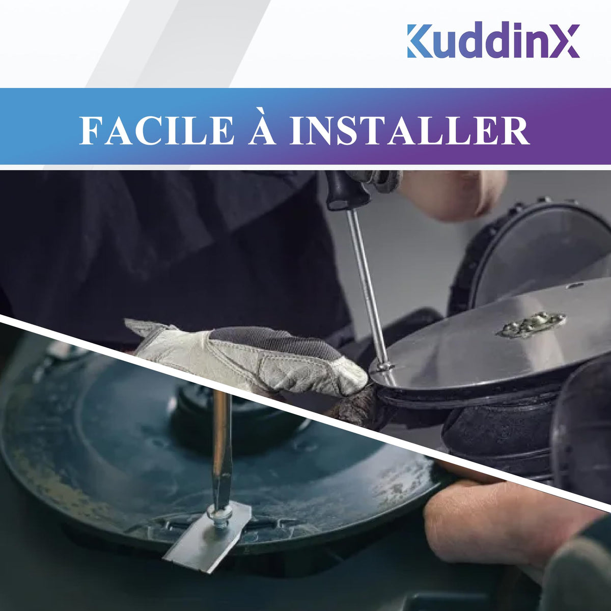 KuddinX Kidding storage box keeps blades and screws organized.