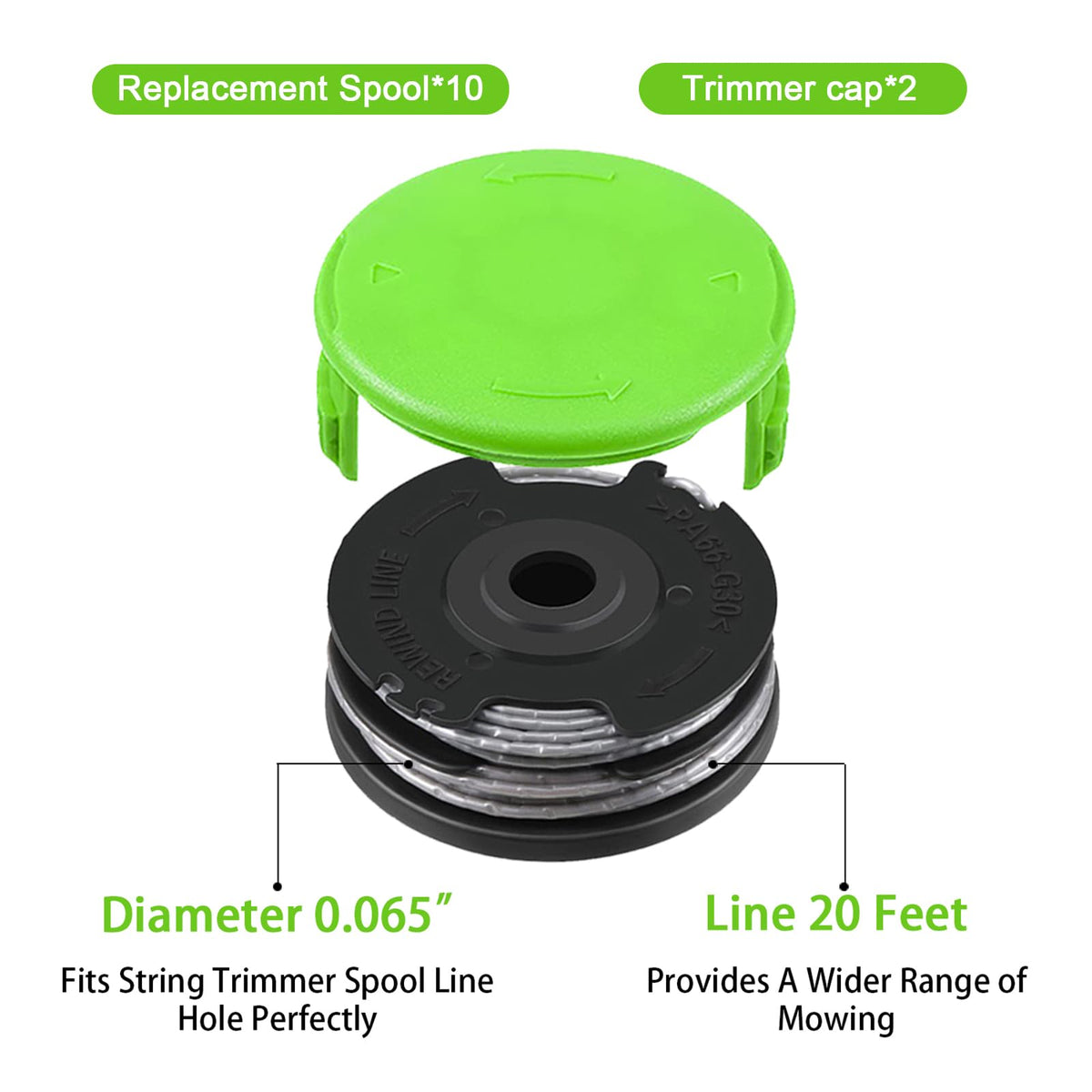 Kudoosen 2900719 spool installation cap and quick clip.