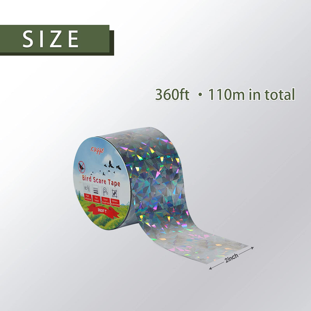 Kugge Bird Flash Tape double-sided reflection protects fruit trees and home