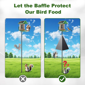 KUGUAR guards against raccoons for a safer bird feeding area.