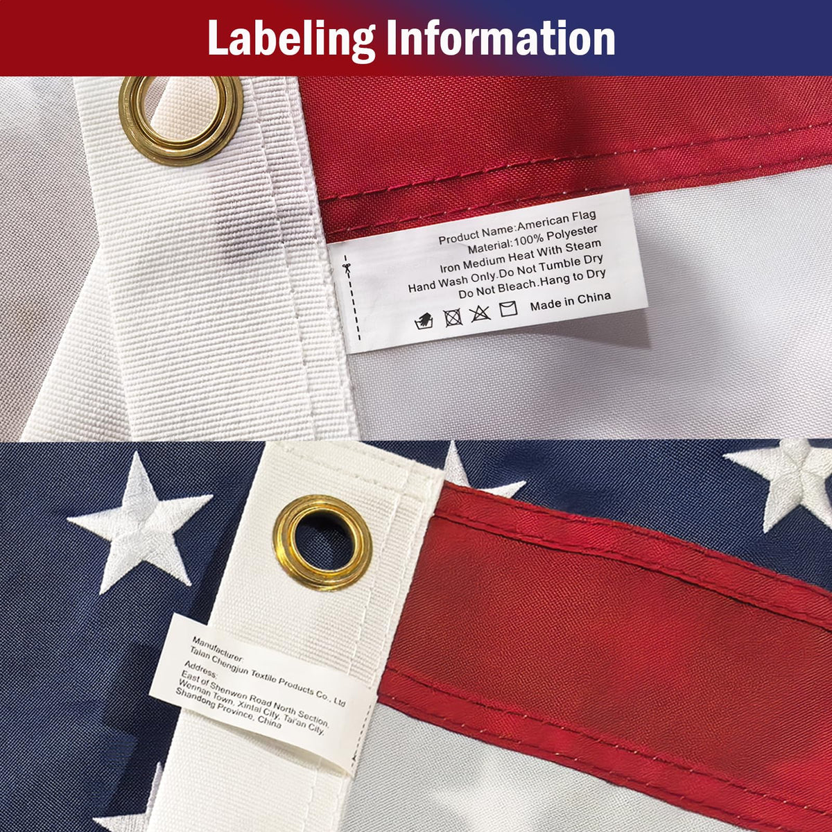 KUJAIS 3x5 flag withstands year round outdoor use with sturdy end construction