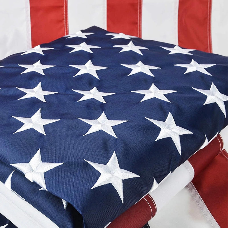 KUJAIS 3x5 flag with embroidered stars for outdoor display and lasting color