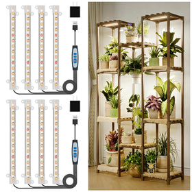 Kullsinss 8-inch LED grow strip mounted on a shelf for compact indoor gardening