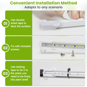 Kullsinss 8-inch LED grow light strip timer mode automates daily lighting.